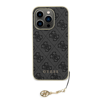 Funda para Apple iPhone 15 Pro, Guess, 4G Charm, Gris