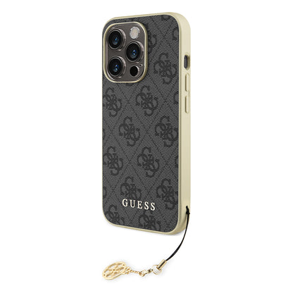 Funda para Apple iPhone 15 Pro, Guess, 4G Charm, Gris