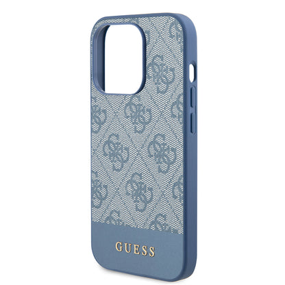 Funda para Apple iPhone 15 Pro, Guess, 4G Stripe, Azul