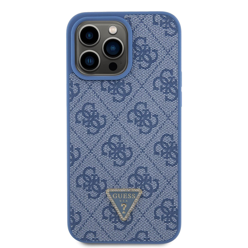 Funda para Apple iPhone 15 Pro, Guess, Crossbody 4G Metal Logo, Azul.