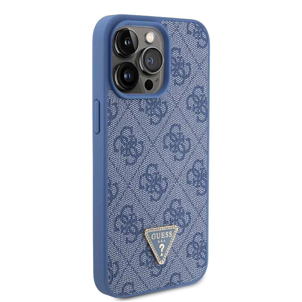Funda para Apple iPhone 15 Pro, Guess, Crossbody 4G Metal Logo, Azul.