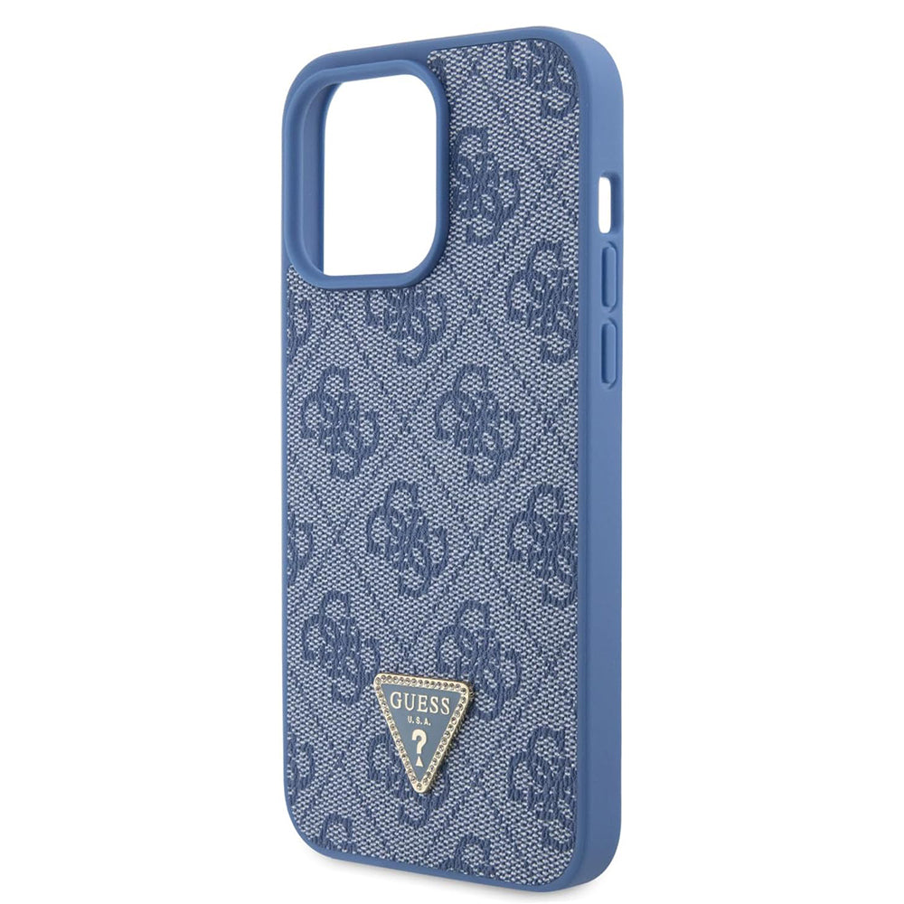 Funda para Apple iPhone 15 Pro, Guess, Crossbody 4G Metal Logo, Azul.