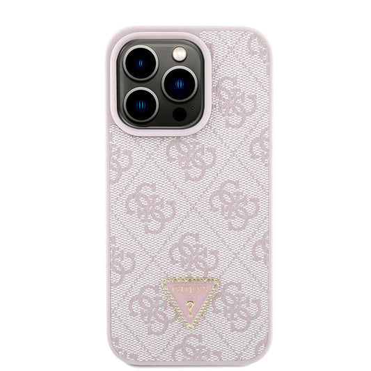 Funda para Apple iPhone 15 Pro, Guess, Crossbody 4G Metal Logo, Rosa.