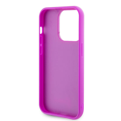 Funda para Apple iPhone 15 Pro, Guess, Disco Metal Script, Fucsia
