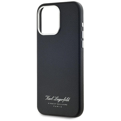 Funda para Apple iPhone 15 Pro, Karl Lagerfeld, Grained Hotel RSG, Negra