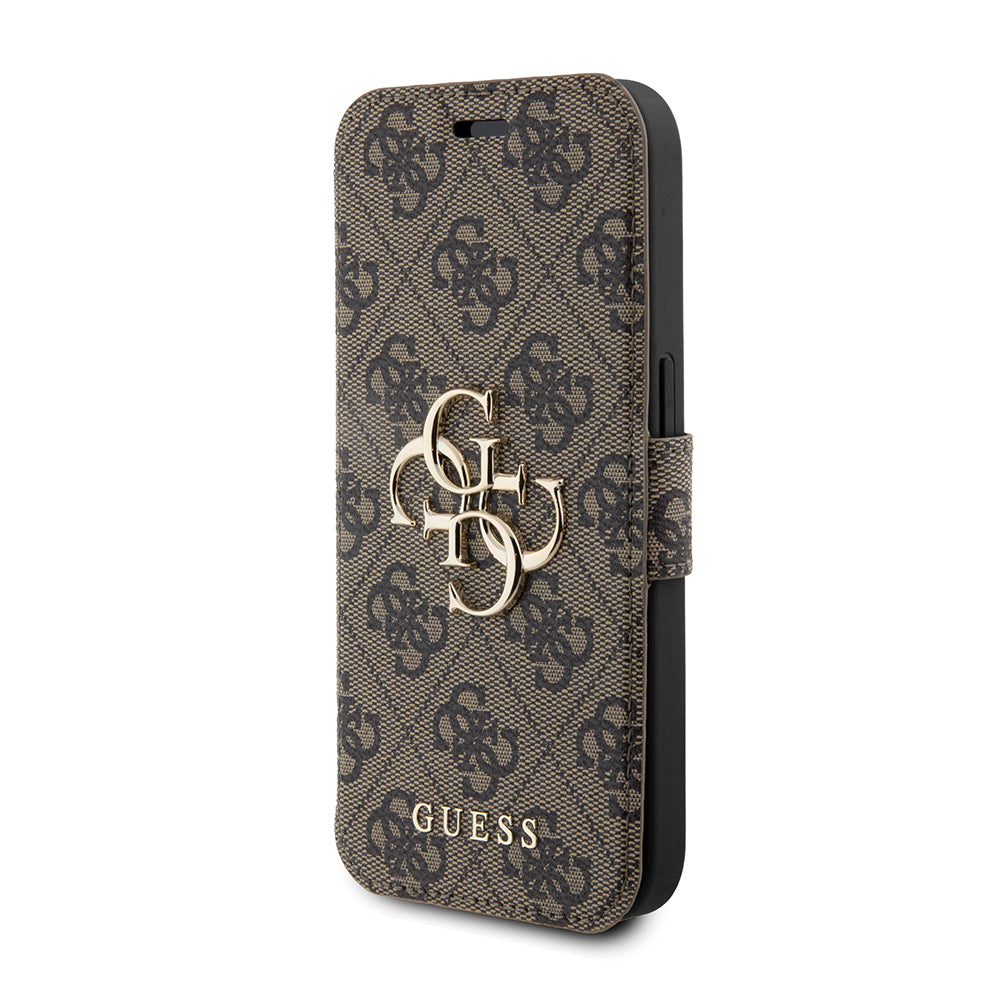 Funda para Apple iPhone 15 Pro Max, Guess, 4G Book, Marrón