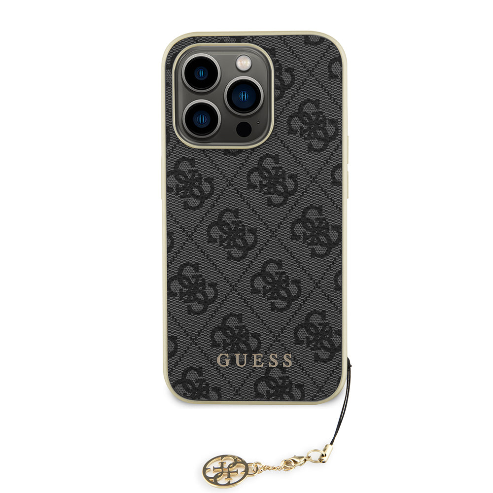 Funda para Apple iPhone 15 Pro Max, Guess, 4G Charm, Gris