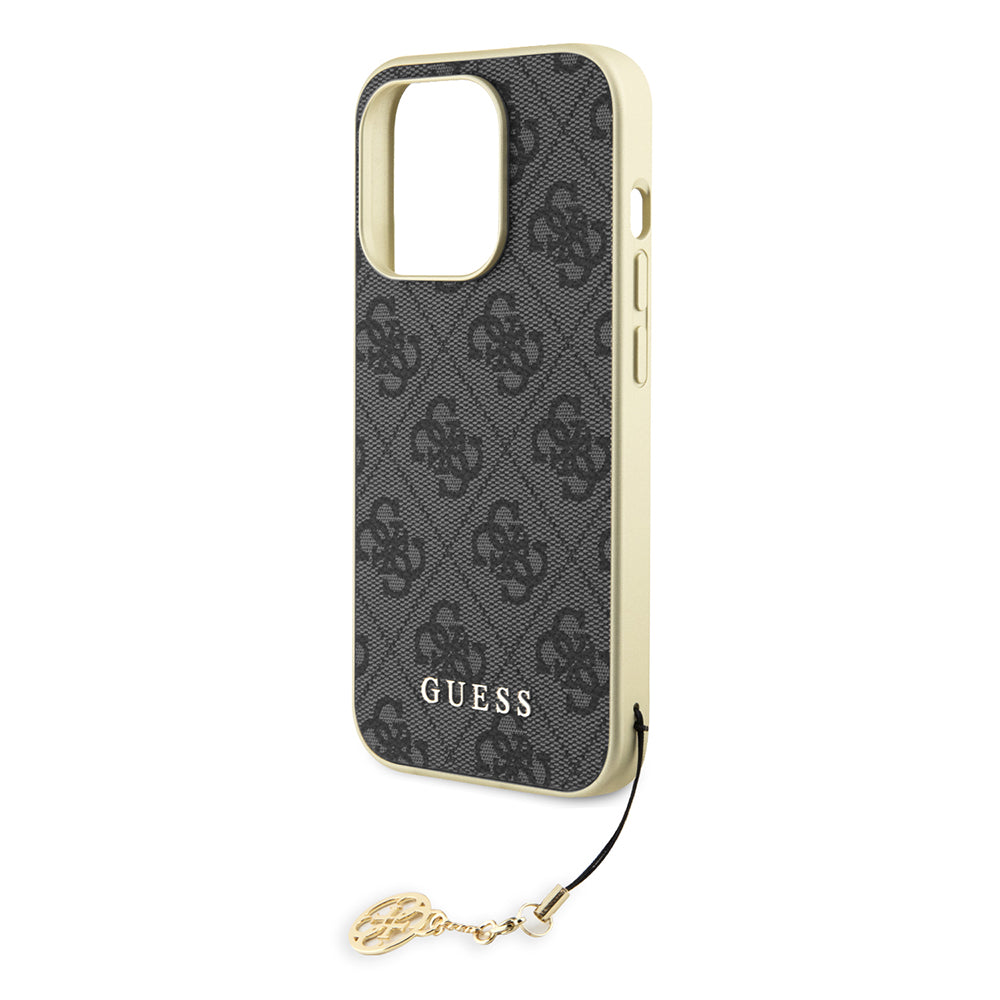 Funda para Apple iPhone 15 Pro Max, Guess, 4G Charm, Gris