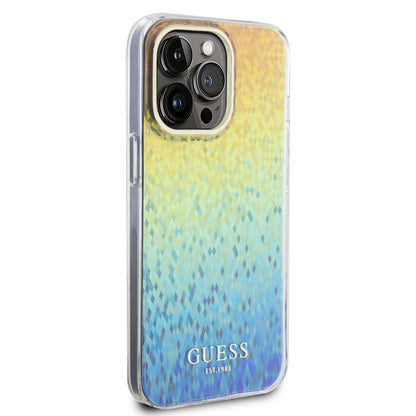 Funda para Apple iPhone 15 Pro Max, Guess, IML Faceted Mirror Disco Iridescent, Multicolor