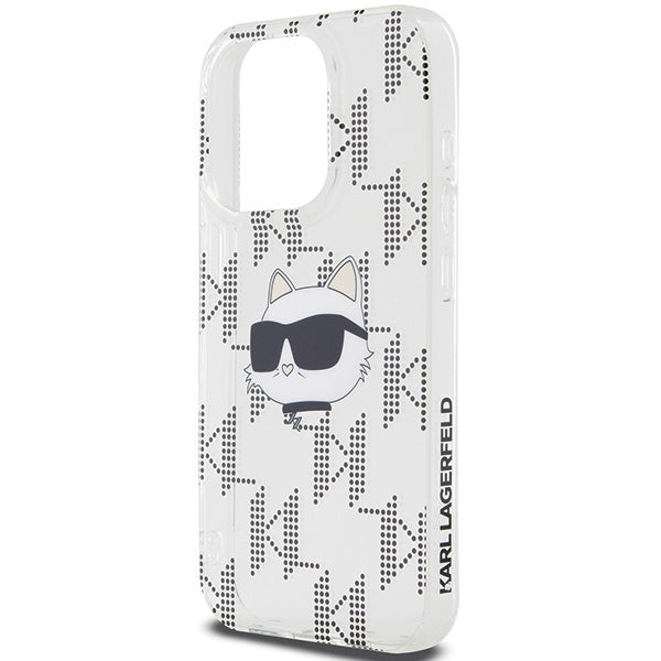 Funda para Apple iPhone 15 Pro Max, Karl Lagerfeld, IML Electroplated Choupette Head, Transparente