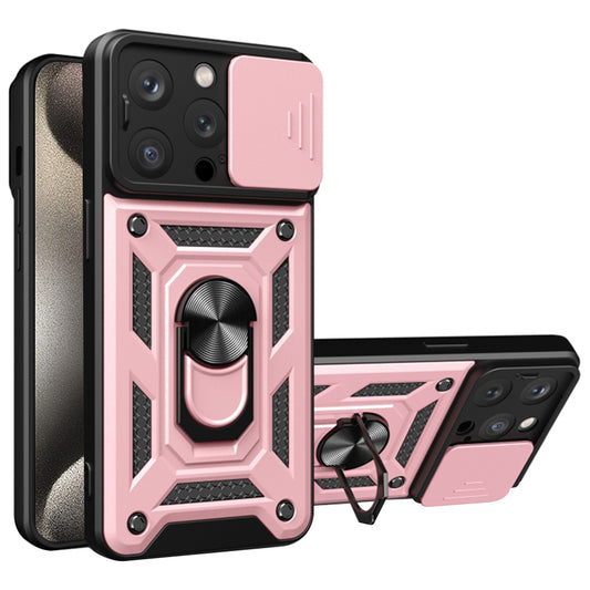 Funda para Apple iPhone 15 Pro Max, Techsuit, CamShield, Rosa