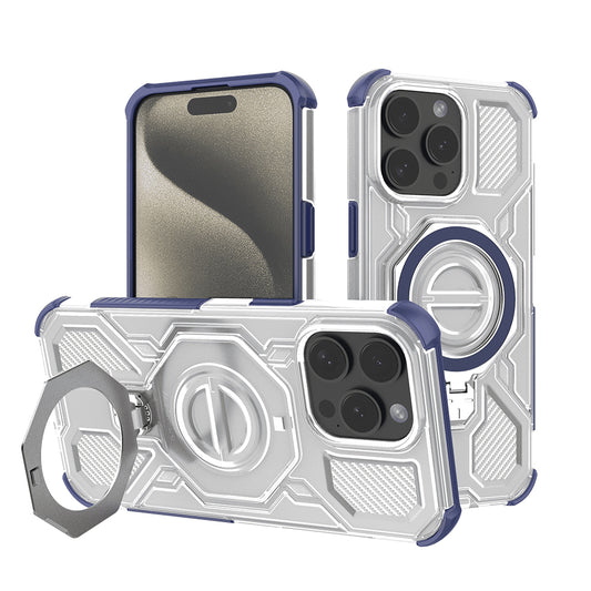 Funda para Apple iPhone 15 Pro Max, Techsuit, Carbon Shield Pro, Azul