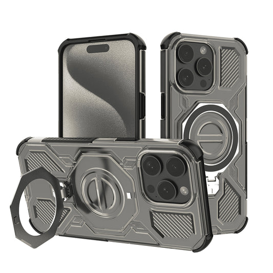 Funda para Apple iPhone 15 Pro Max, Techsuit, Carbon Shield Pro, Ahumado