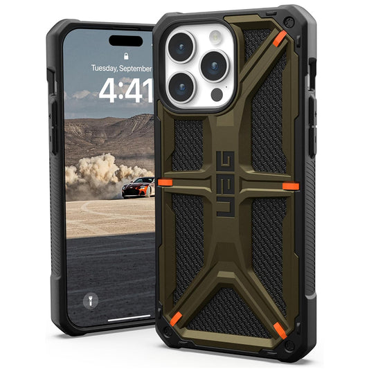 Funda para Apple iPhone 15 Pro Max, Urban Armor Gear, Monarch Kevlar, Verde