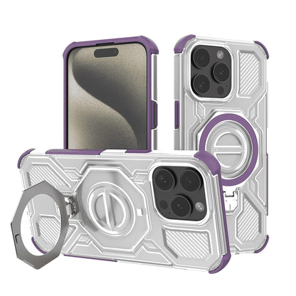 Funda para Apple iPhone 15 Pro, Techsuit, Carbon Shield Pro, Morado