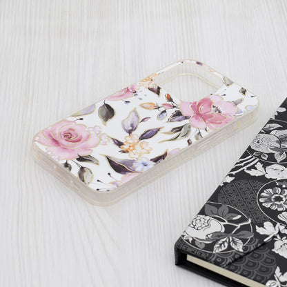Case for Apple iPhone 15 Pro, Techsuit, Marble, White