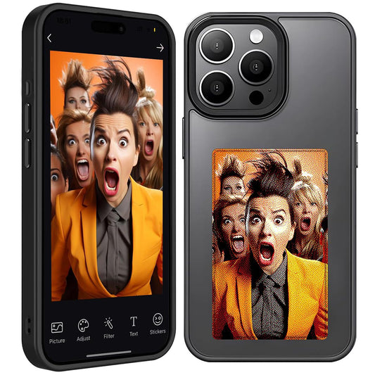 Funda para Apple iPhone 15 Pro, Techsuit, SmartScreen NFC, Negra