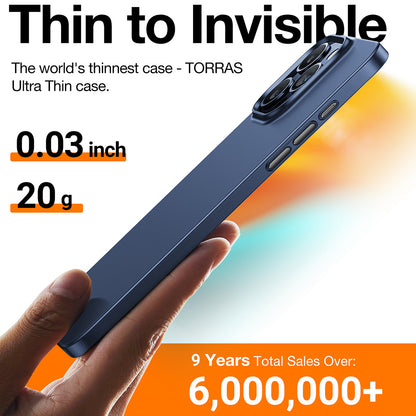 Funda para Apple iPhone 15 Pro, Torras, OriginFit, Azul marino
