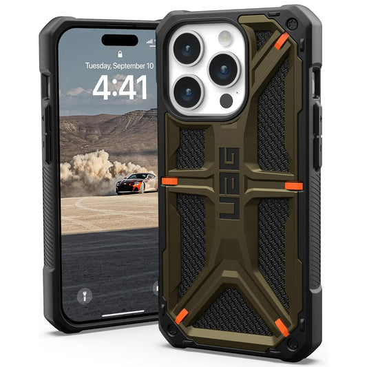 Funda para Apple iPhone 15 Pro, Urban Armor Gear, Monarch Kevlar, Verde