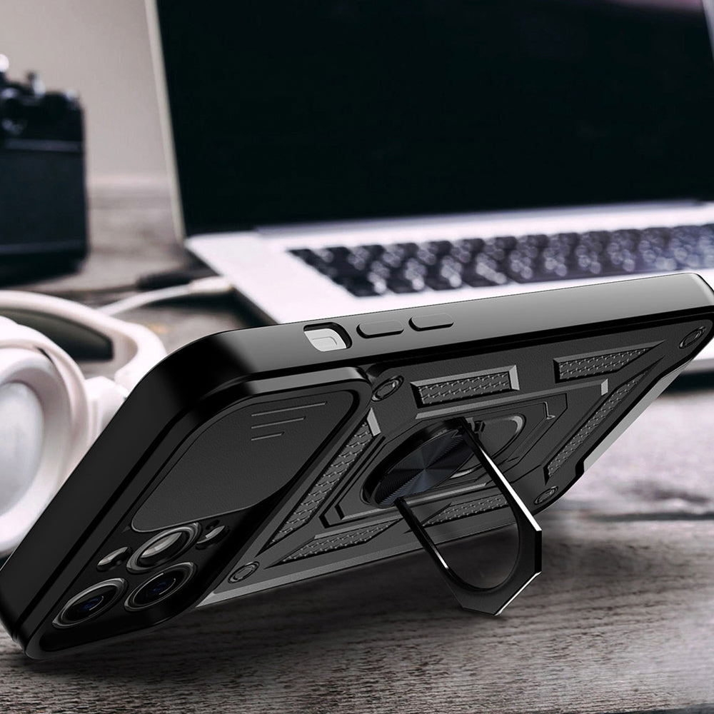Funda para Apple iPhone 15, Techsuit, CamShield, Negra