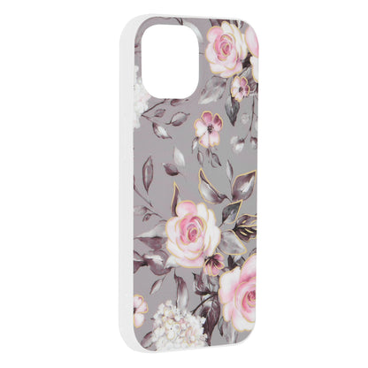 Funda para Apple iPhone 15, Techsuit, Marble, Gris