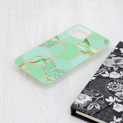 Funda para Apple iPhone 15, Techsuit, Marble, Verde