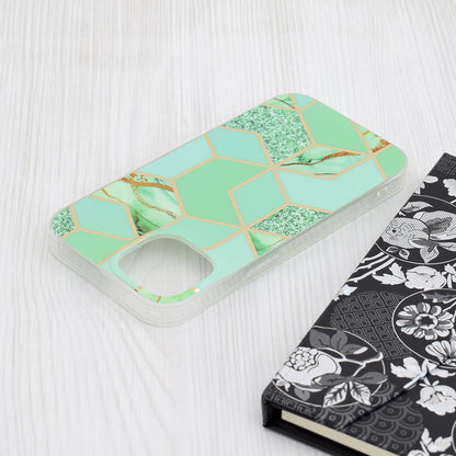 Funda para Apple iPhone 15, Techsuit, Marble, Verde