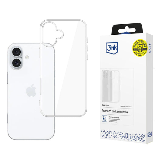 Funda para Apple iPhone 16, 3MK, Clear, Transparente