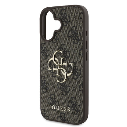 Funda para Apple iPhone 16, Guess, 4G Big Logo, Marrón