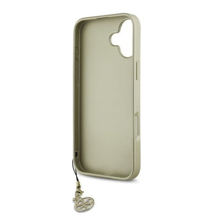 Funda para Apple iPhone 16, Guess, 4G Charm, Marrón