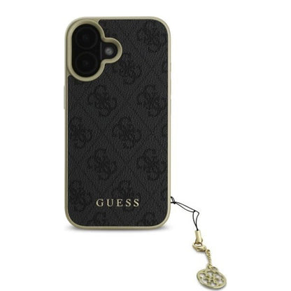Funda para Apple iPhone 16, Guess, 4G Charm, Negra
