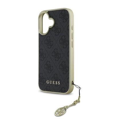 Funda para Apple iPhone 16, Guess, 4G Charm, Negra