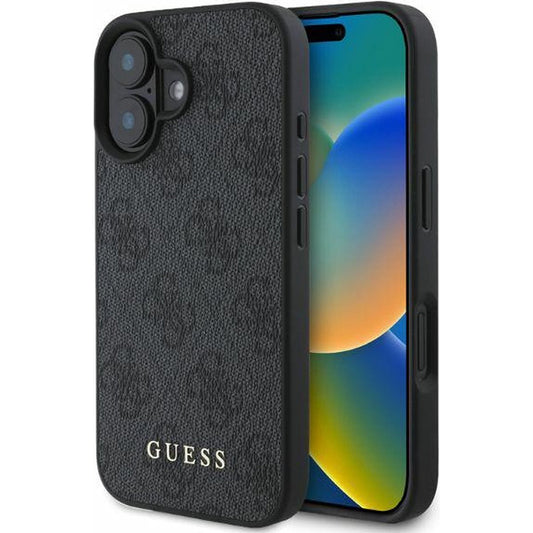 Funda para Apple iPhone 16, Guess, 4G Classic, Negra