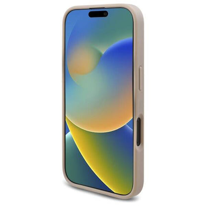 Funda para Apple iPhone 16, Guess, 4G Triangle Logo, Blanca