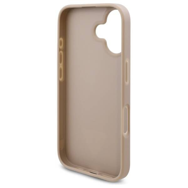 Funda para Apple iPhone 16, Guess, 4G Triangle Logo, Blanca