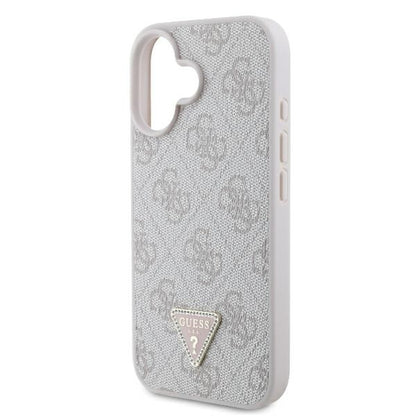 Funda para Apple iPhone 16, Guess, Crossbody 4G Triangle Strass, Azul