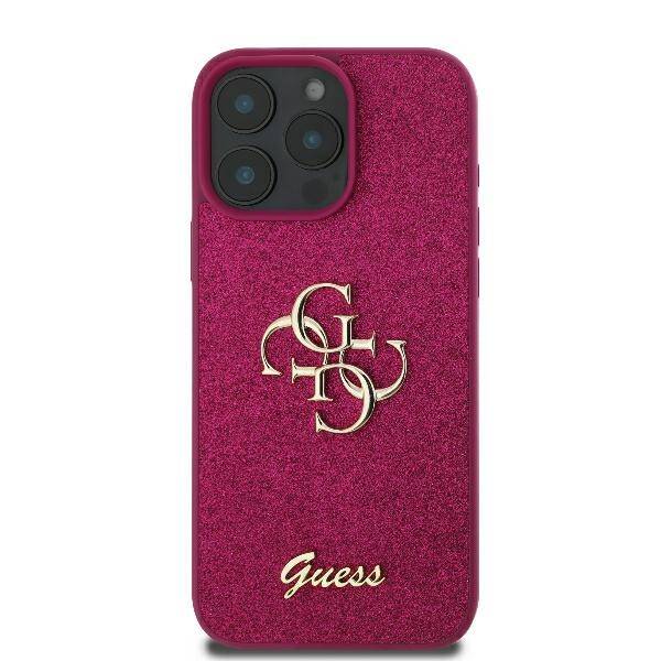 Funda para Apple iPhone 16, Guess, Fixed Glitter Big 4G, Morado