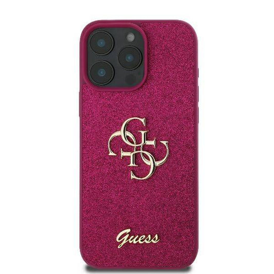 Funda para Apple iPhone 16, Guess, Fixed Glitter Big 4G, Morado