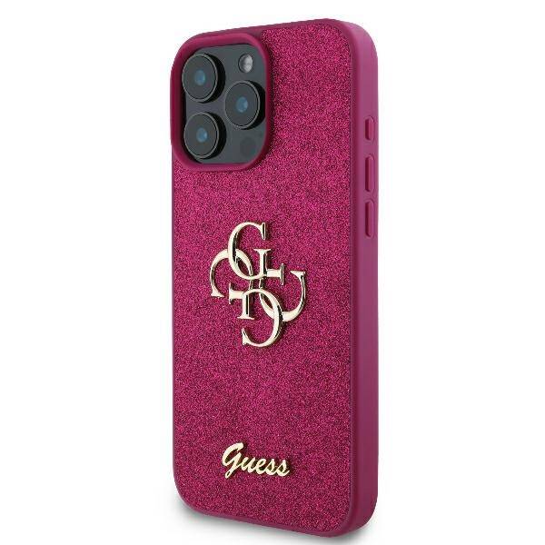 Funda para Apple iPhone 16, Guess, Fixed Glitter Big 4G, Morado