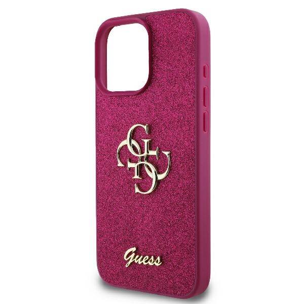 Funda para Apple iPhone 16, Guess, Fixed Glitter Big 4G, Morado
