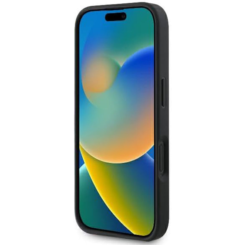 Funda para Apple iPhone 16, Guess, Fixed Glitter Big 4G, Negra