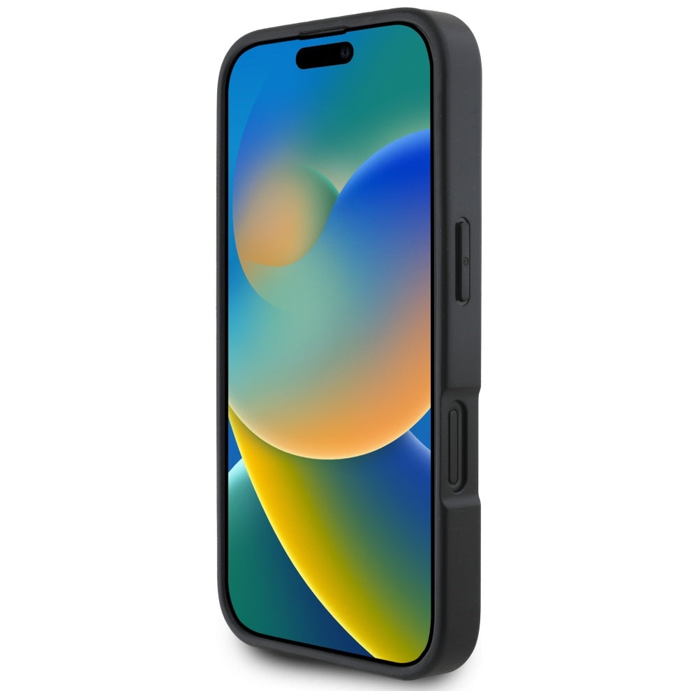 Funda para Apple iPhone 16, Karl Lagerfeld, Grained Cardslots, Negra