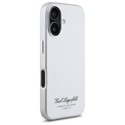 Funda para Apple iPhone 16, Karl Lagerfeld, RSG, Gris