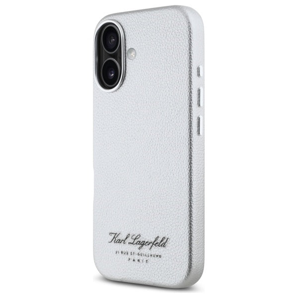 Funda para Apple iPhone 16, Karl Lagerfeld, RSG, Gris