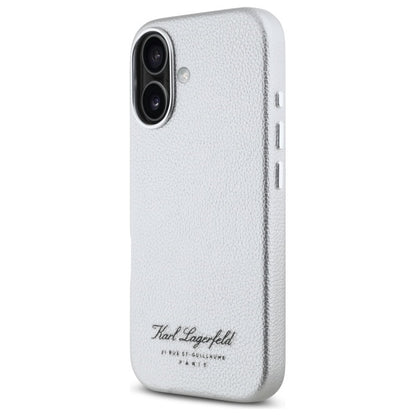 Funda para Apple iPhone 16, Karl Lagerfeld, RSG, Gris