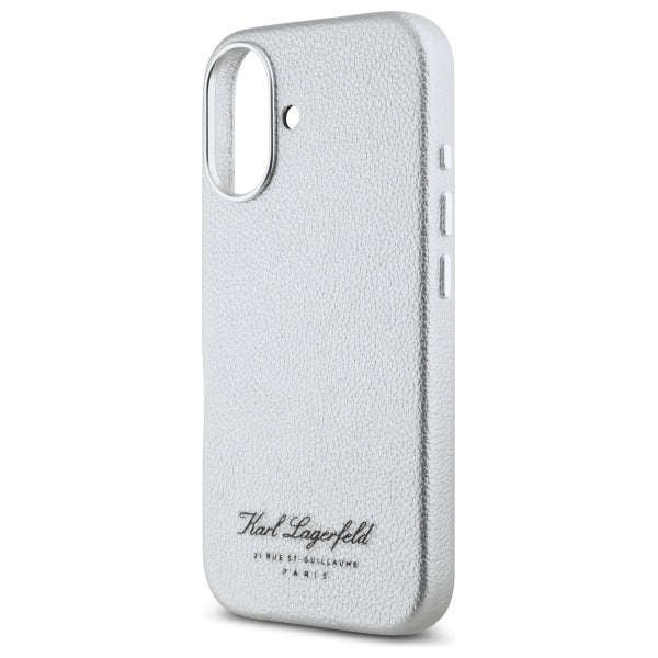 Funda para Apple iPhone 16, Karl Lagerfeld, RSG, Gris