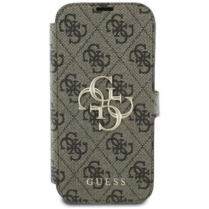 Funda para Apple iPhone 16 Plus, Guess, 4G Book, Marrón