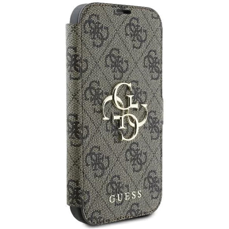 Funda para Apple iPhone 16 Plus, Guess, 4G Book, Marrón