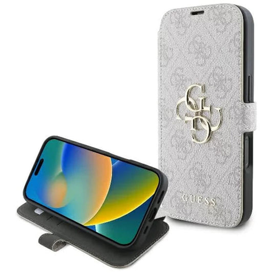 Funda para Apple iPhone 16 Plus, Guess, 4G Book, Rosa