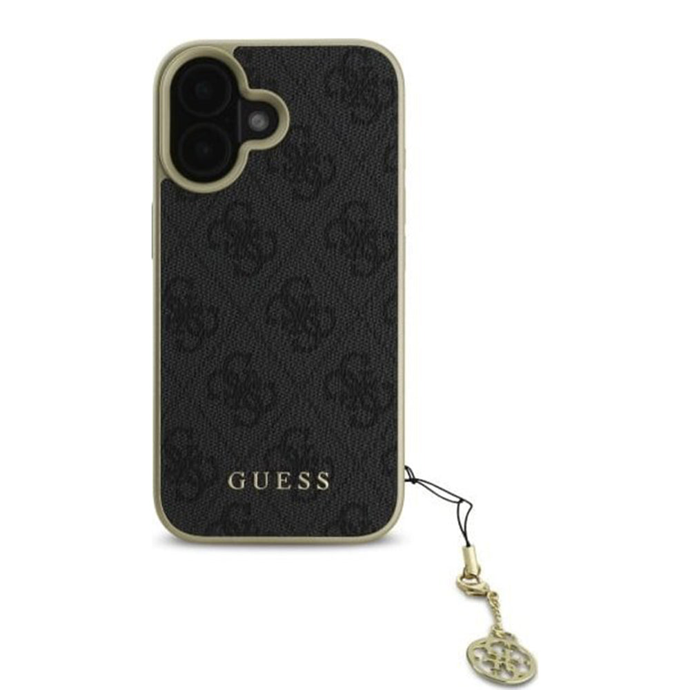 Funda para Apple iPhone 16 Plus, Guess, 4G Charm, Negra
